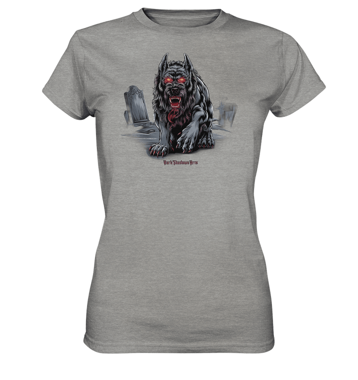 Graveyard Sentinel The Bloodhound of Nightmares - Ladies Premium Shirt | Lady - Shirts | Dark Shadows Arts