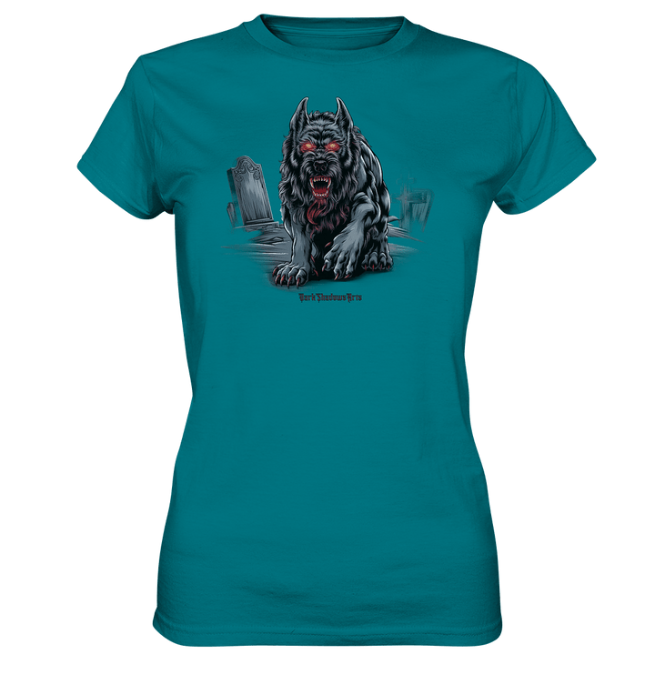 Graveyard Sentinel The Bloodhound of Nightmares - Ladies Premium Shirt | Lady - Shirts | Dark Shadows Arts