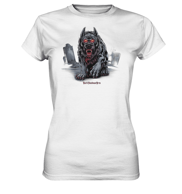 Graveyard Sentinel The Bloodhound of Nightmares - Ladies Premium Shirt | Lady - Shirts | Dark Shadows Arts
