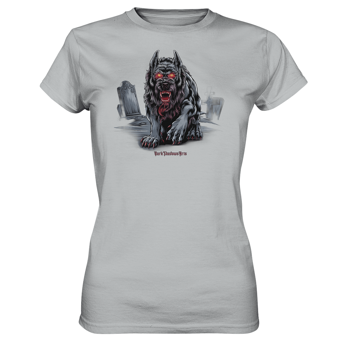 Graveyard Sentinel The Bloodhound of Nightmares - Ladies Premium Shirt | Lady - Shirts | Dark Shadows Arts