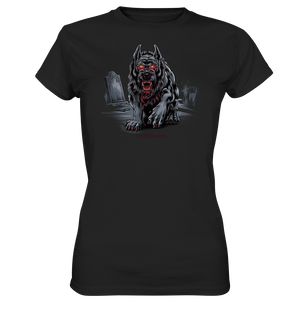 Graveyard Sentinel The Bloodhound of Nightmares - Ladies Premium Shirt | Lady - Shirts | Dark Shadows Arts