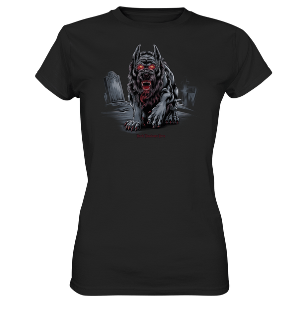 Graveyard Sentinel The Bloodhound of Nightmares - Ladies Premium Shirt | Lady - Shirts | Dark Shadows Arts