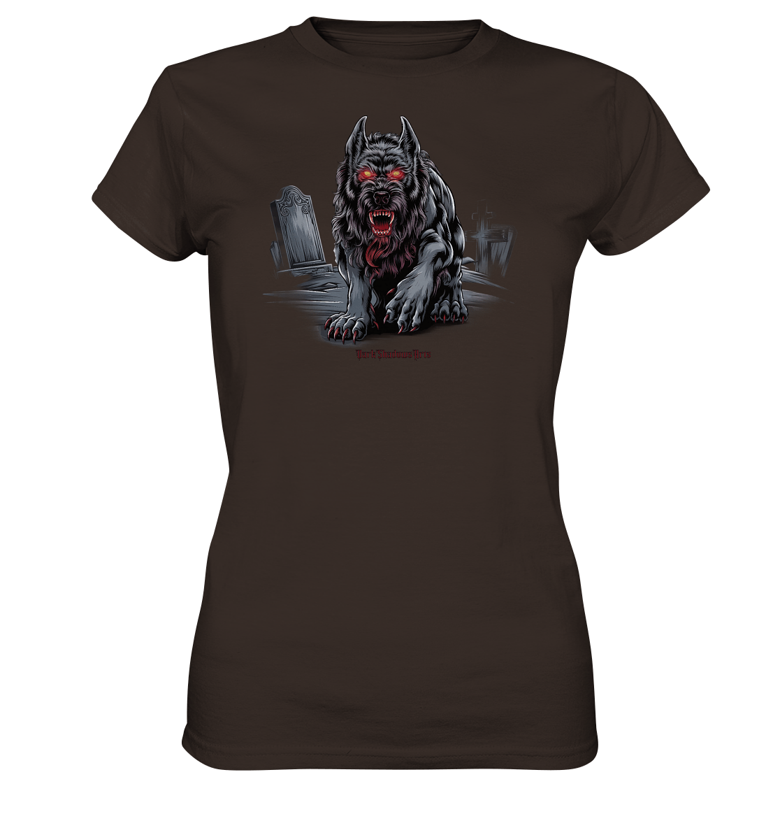 Graveyard Sentinel The Bloodhound of Nightmares - Ladies Premium Shirt | Lady - Shirts | Dark Shadows Arts
