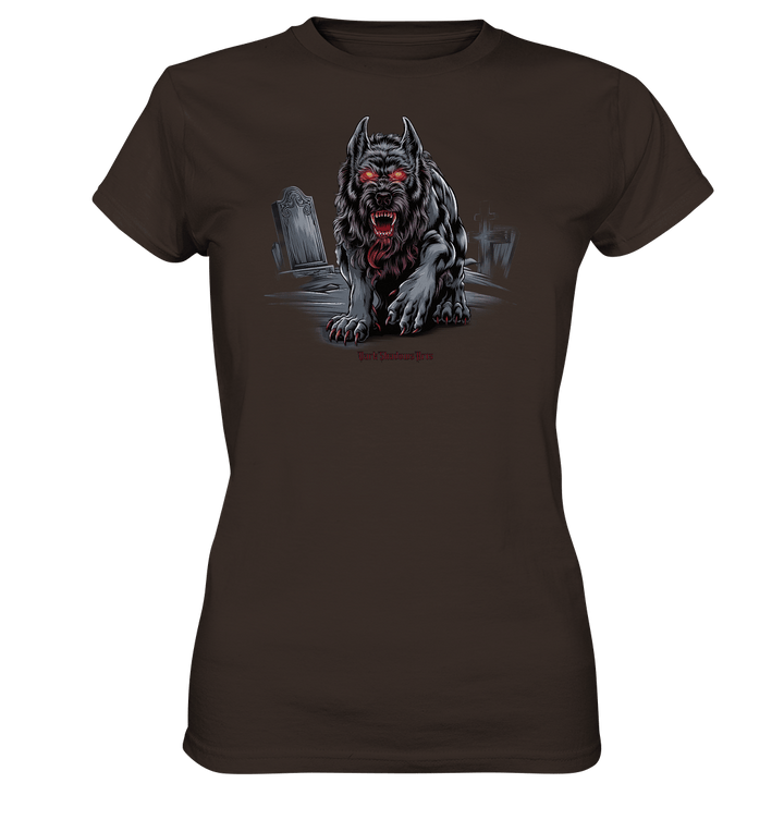 Graveyard Sentinel The Bloodhound of Nightmares - Ladies Premium Shirt | Lady - Shirts | Dark Shadows Arts