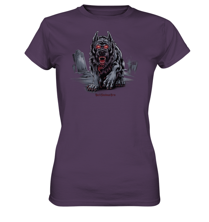Graveyard Sentinel The Bloodhound of Nightmares - Ladies Premium Shirt | Lady - Shirts | Dark Shadows Arts