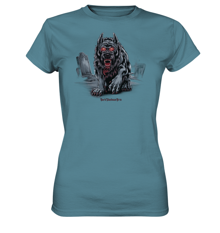 Graveyard Sentinel The Bloodhound of Nightmares - Ladies Premium Shirt | Lady - Shirts | Dark Shadows Arts