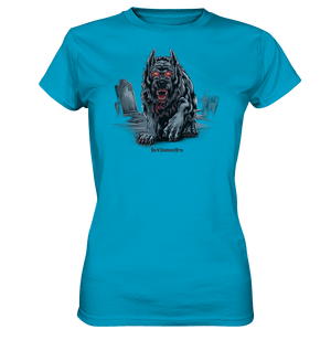 Graveyard Sentinel The Bloodhound of Nightmares - Ladies Premium Shirt | Lady - Shirts | Dark Shadows Arts