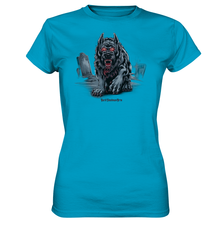 Graveyard Sentinel The Bloodhound of Nightmares - Ladies Premium Shirt | Lady - Shirts | Dark Shadows Arts