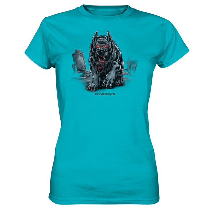 Graveyard Sentinel The Bloodhound of Nightmares - Ladies Premium Shirt | Lady - Shirts | Dark Shadows Arts