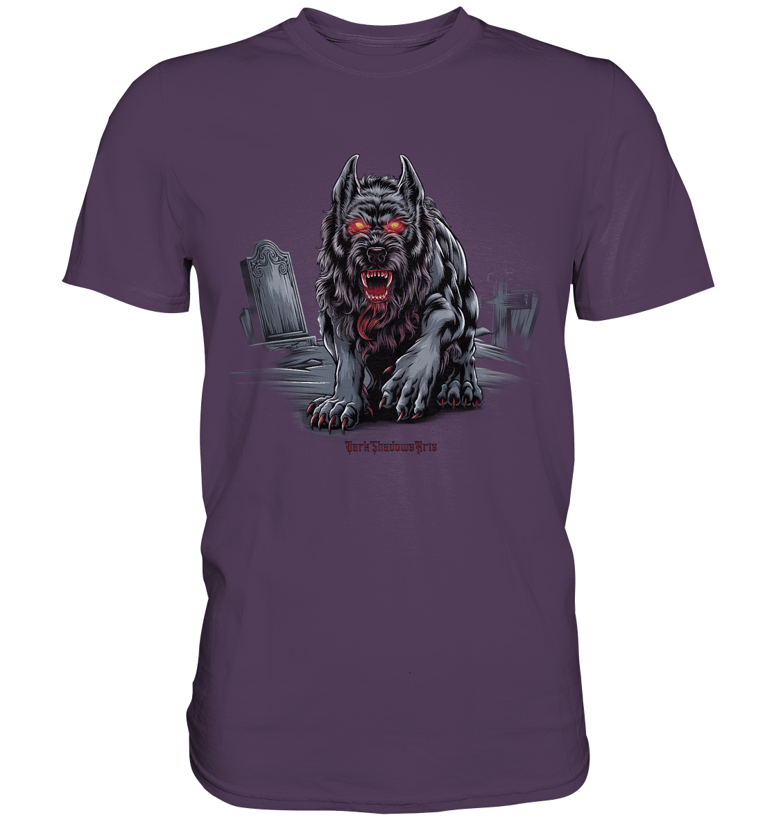 Graveyard Sentinel The Bloodhound of Nightmares - Premium Shirt | Unisex - Shirts | Dark Shadows Arts
