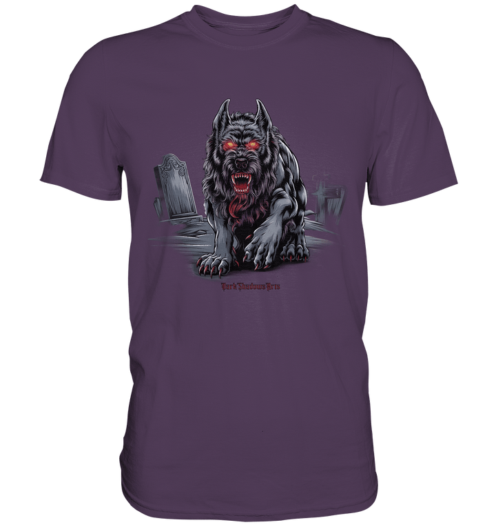 Graveyard Sentinel The Bloodhound of Nightmares - Premium Shirt | Unisex - Shirts | Dark Shadows Arts