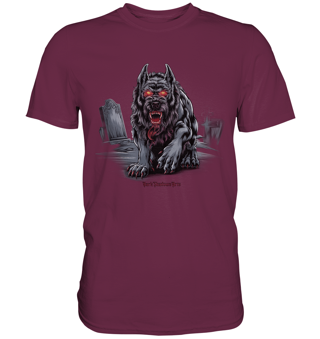 Graveyard Sentinel The Bloodhound of Nightmares - Premium Shirt | Unisex - Shirts | Dark Shadows Arts