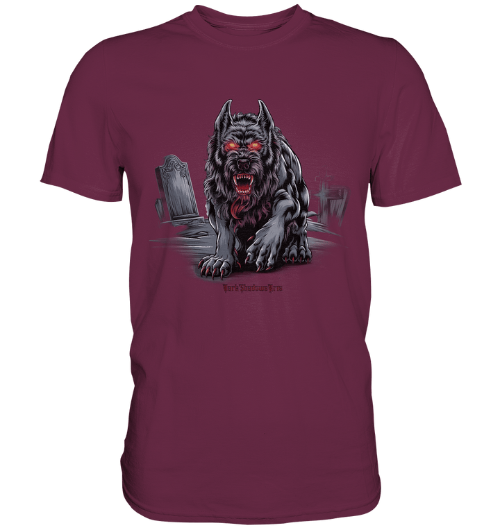 Graveyard Sentinel The Bloodhound of Nightmares - Premium Shirt | Unisex - Shirts | Dark Shadows Arts