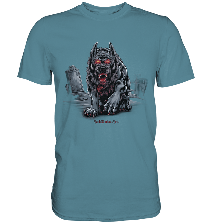 Graveyard Sentinel The Bloodhound of Nightmares - Premium Shirt | Unisex - Shirts | Dark Shadows Arts