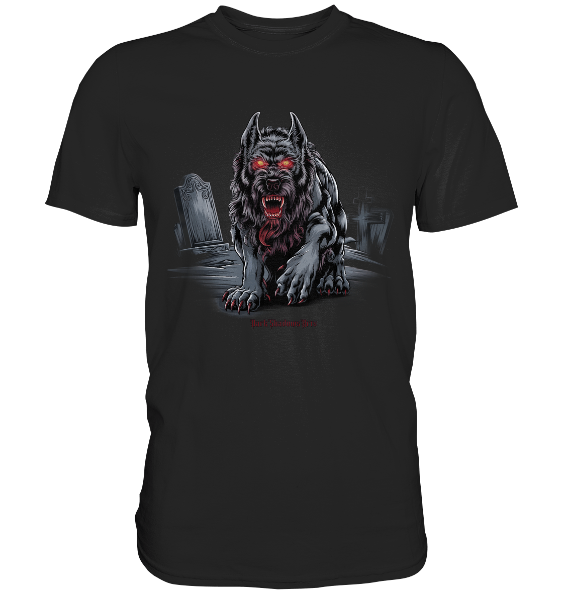 Graveyard Sentinel The Bloodhound of Nightmares - Premium Shirt | Unisex - Shirts | Dark Shadows Arts