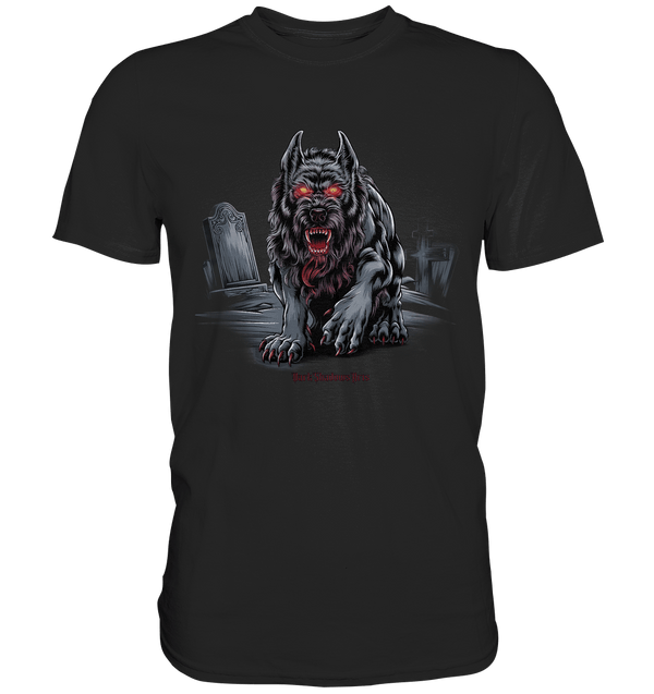 Graveyard Sentinel The Bloodhound of Nightmares - Premium Shirt | Unisex - Shirts | Dark Shadows Arts