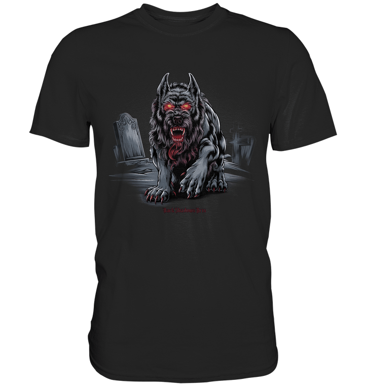 Graveyard Sentinel The Bloodhound of Nightmares - Premium Shirt | Unisex - Shirts | Dark Shadows Arts