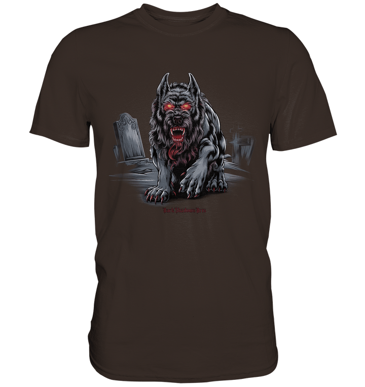 Graveyard Sentinel The Bloodhound of Nightmares - Premium Shirt | Unisex - Shirts | Dark Shadows Arts