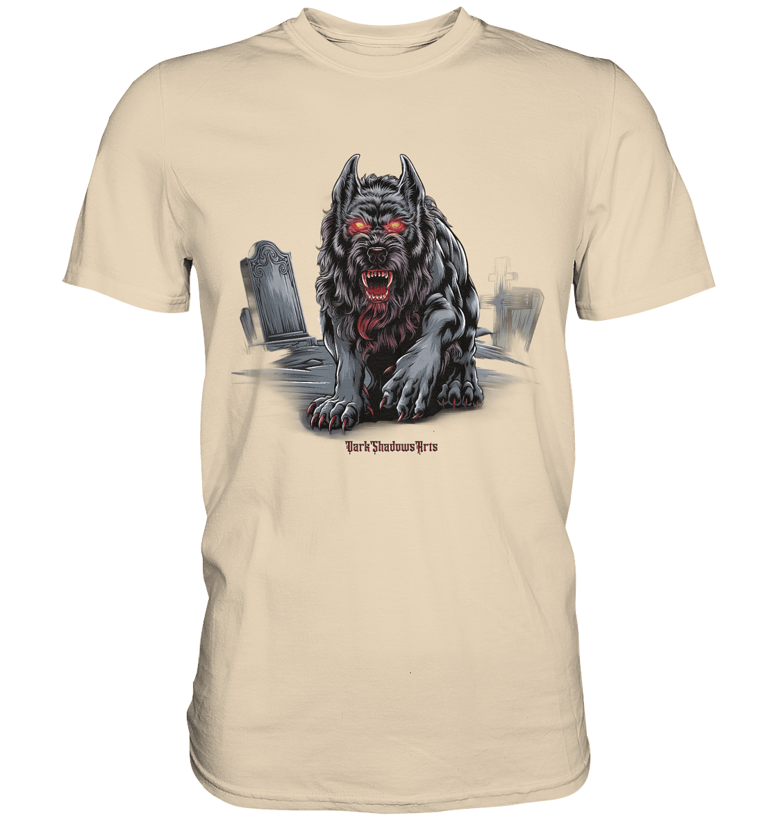 Graveyard Sentinel The Bloodhound of Nightmares - Premium Shirt | Unisex - Shirts | Dark Shadows Arts