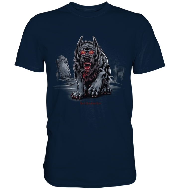 Graveyard Sentinel The Bloodhound of Nightmares - Premium Shirt | Unisex - Shirts | Dark Shadows Arts