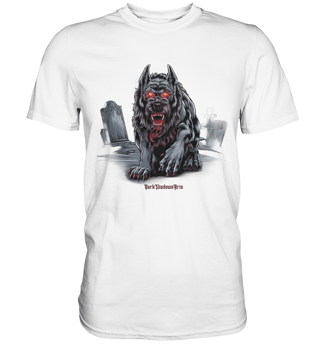 Graveyard Sentinel The Bloodhound of Nightmares - Premium Shirt | Unisex - Shirts | Dark Shadows Arts