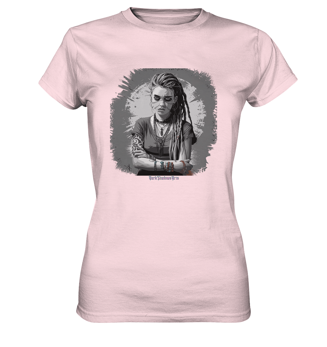 Grunge Shadow Portrait - Ladies Premium Shirt | Lady - Shirts | Dark Shadows Arts