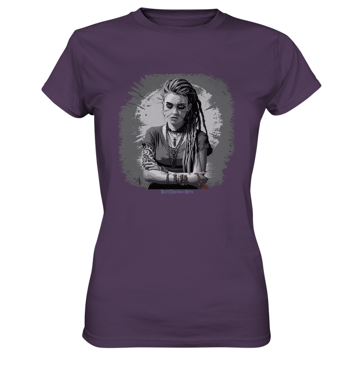 Grunge Shadow Portrait - Ladies Premium Shirt | Lady - Shirts | Dark Shadows Arts