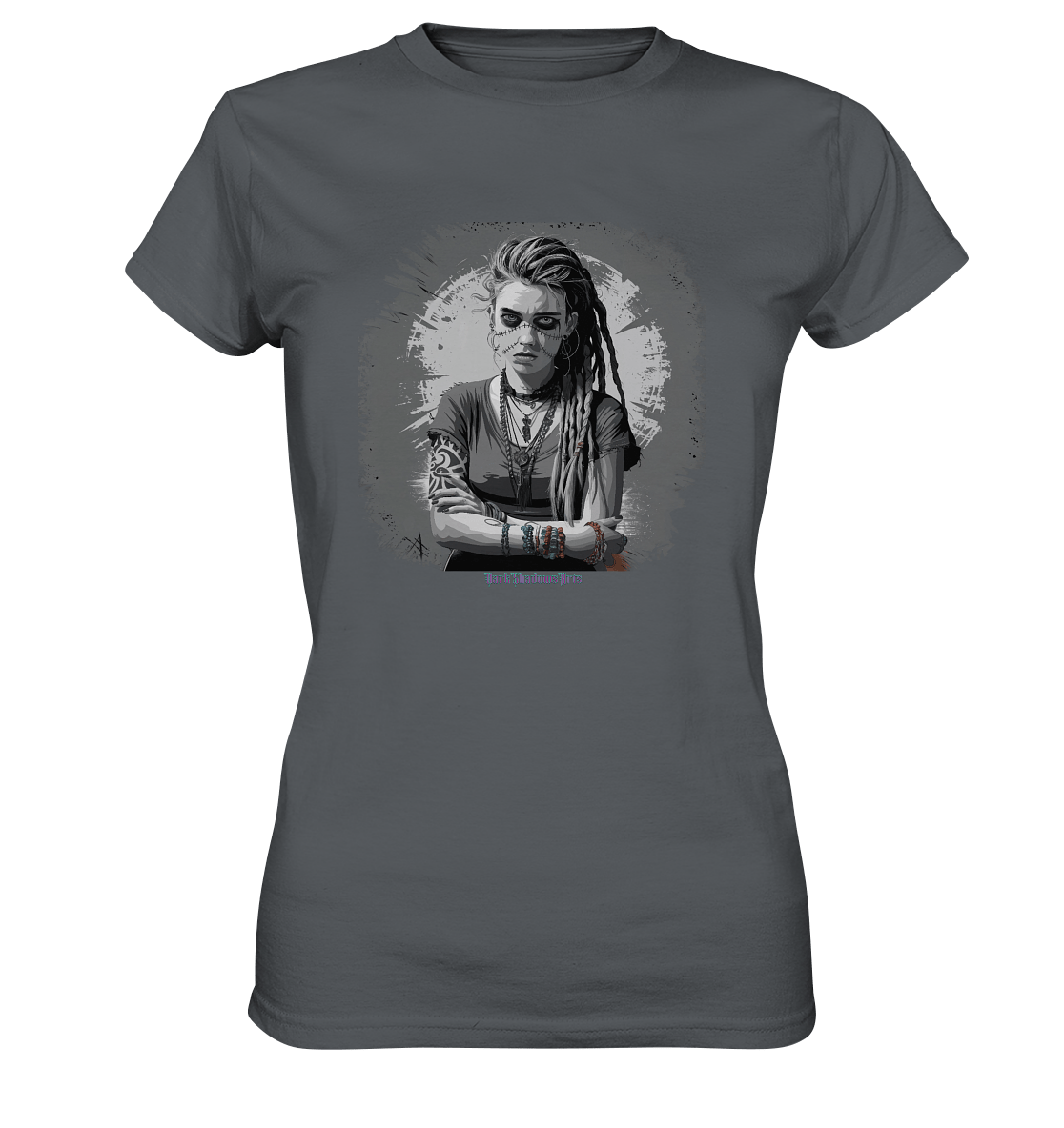 Grunge Shadow Portrait - Ladies Premium Shirt | Lady - Shirts | Dark Shadows Arts