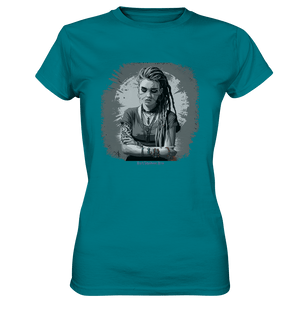 Grunge Shadow Portrait - Ladies Premium Shirt | Lady - Shirts | Dark Shadows Arts