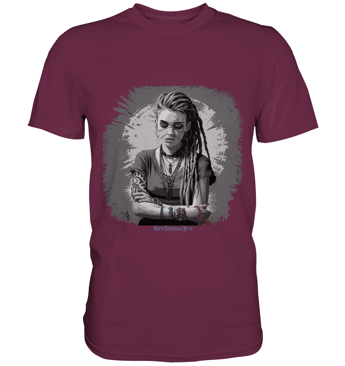 Grunge Shadow Portrait - Premium Shirt | Unisex - Shirts | Dark Shadows Arts