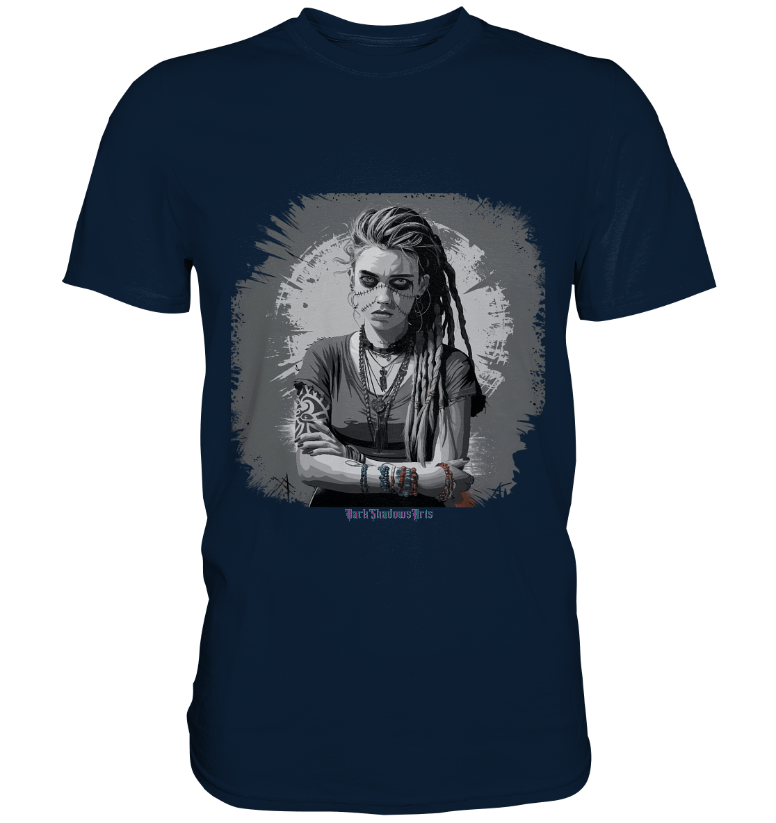 Grunge Shadow Portrait - Premium Shirt | Unisex - Shirts | Dark Shadows Arts