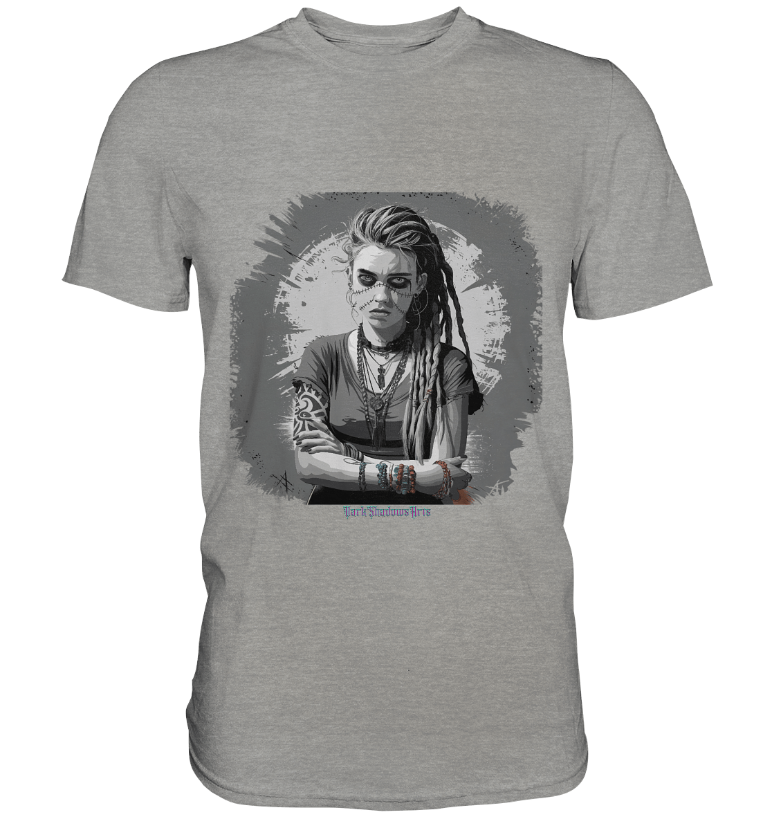 Grunge Shadow Portrait - Premium Shirt | Unisex - Shirts | Dark Shadows Arts