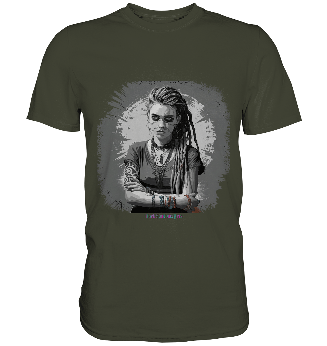 Grunge Shadow Portrait - Premium Shirt | Unisex - Shirts | Dark Shadows Arts