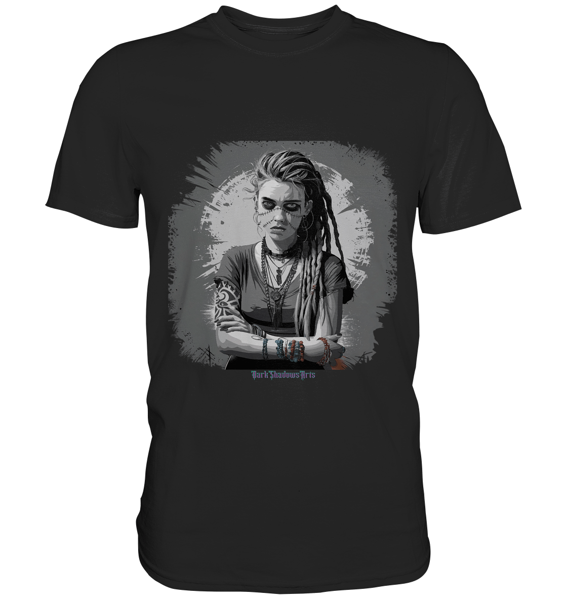 Grunge Shadow Portrait - Premium Shirt | Unisex - Shirts | Dark Shadows Arts