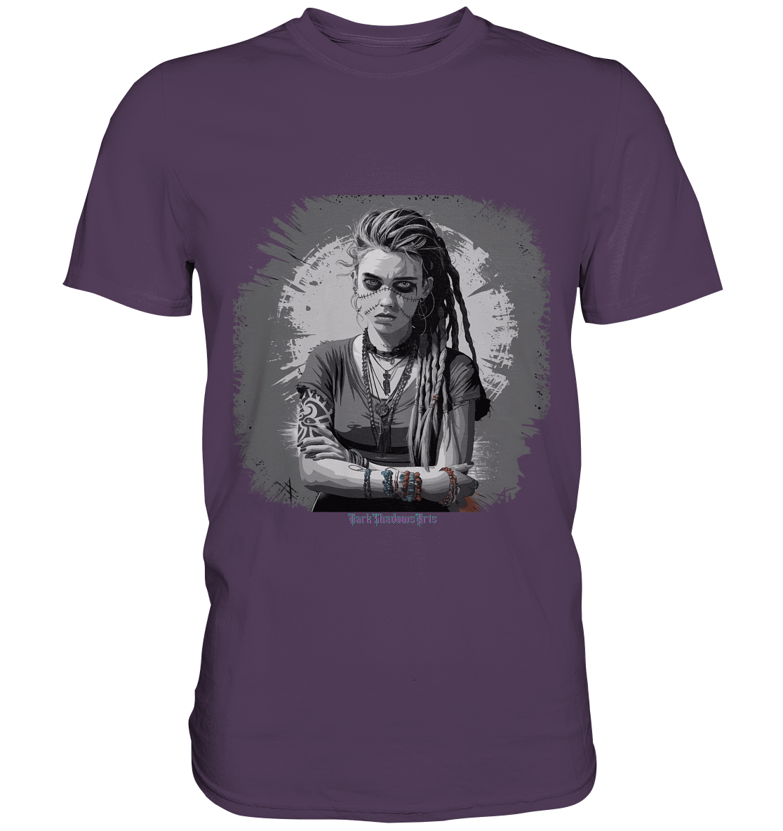 Grunge Shadow Portrait - Premium Shirt | Unisex - Shirts | Dark Shadows Arts