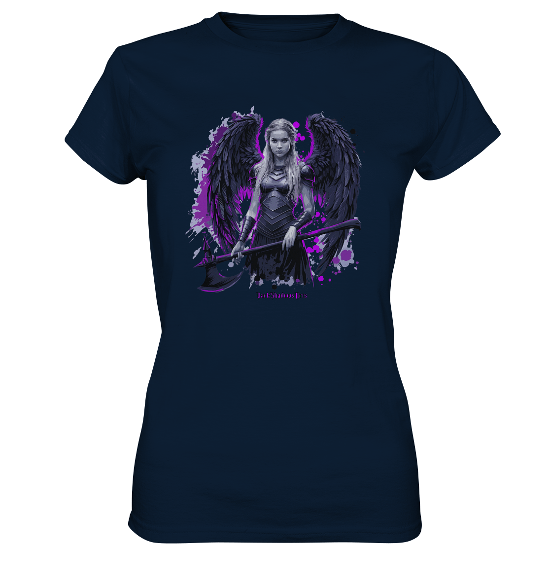 Guardian of Shadows Winged Warrior - Ladies Premium Shirt | Lady - Shirts | Dark Shadows Arts