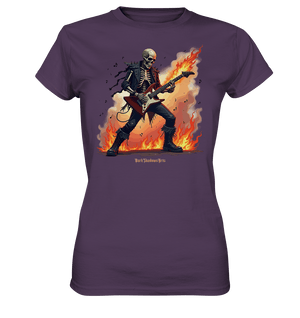 Guitar Rebellion - Skelettmusiker mit Feuer - Ladies Premium Shirt | Lady - Shirts | Dark Shadows Arts