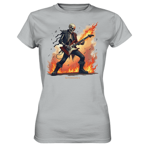 Guitar Rebellion - Skelettmusiker mit Feuer - Ladies Premium Shirt | Lady - Shirts | Dark Shadows Arts