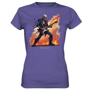 Guitar Rebellion - Skelettmusiker mit Feuer - Ladies Premium Shirt | Lady - Shirts | Dark Shadows Arts