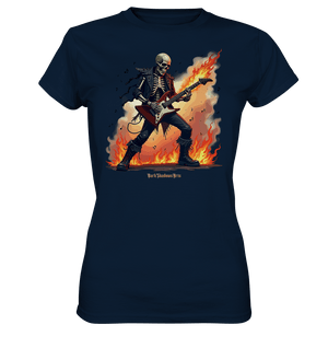 Guitar Rebellion - Skelettmusiker mit Feuer - Ladies Premium Shirt | Lady - Shirts | Dark Shadows Arts