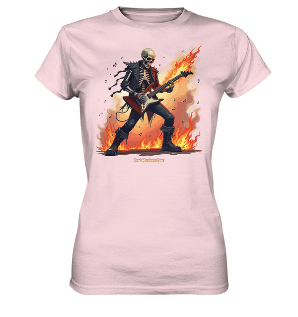 Guitar Rebellion - Skelettmusiker mit Feuer - Ladies Premium Shirt | Lady - Shirts | Dark Shadows Arts