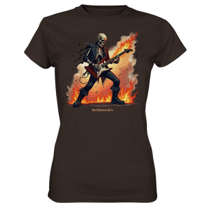 Guitar Rebellion - Skelettmusiker mit Feuer - Ladies Premium Shirt | Lady - Shirts | Dark Shadows Arts