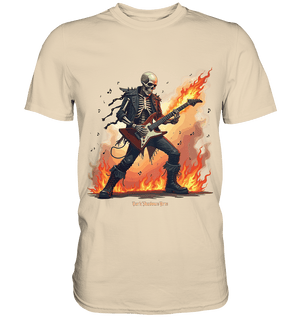 Guitar Rebellion - Skelettmusiker mit Feuer - Premium Shirt | Unisex - Shirts | Dark Shadows Arts
