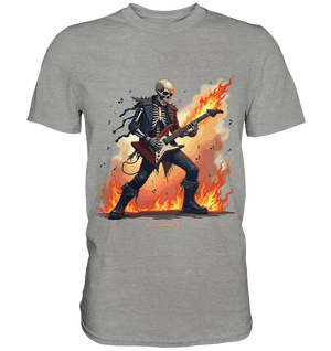 Guitar Rebellion - Skelettmusiker mit Feuer - Premium Shirt | Unisex - Shirts | Dark Shadows Arts