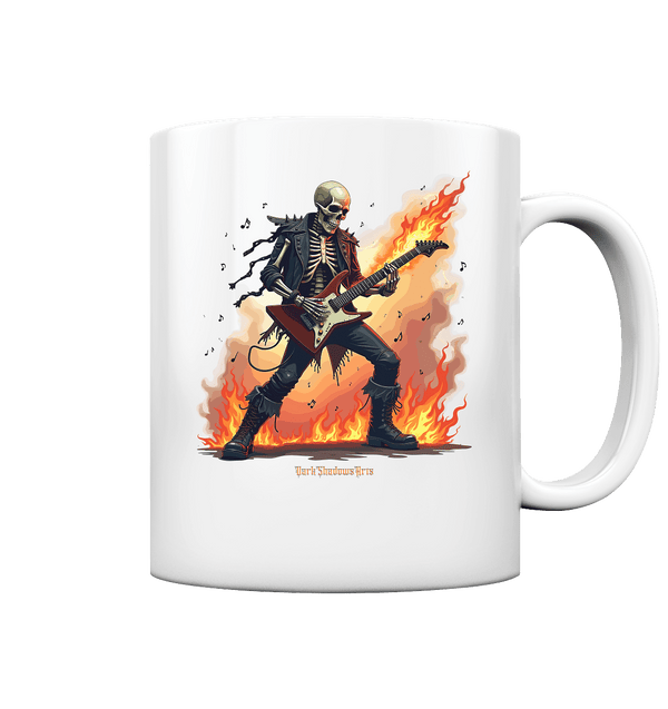 Guitar Rebellion - Skelettmusiker mit Feuer - Tasse glossy | Trinkgefäße | Dark Shadows Arts