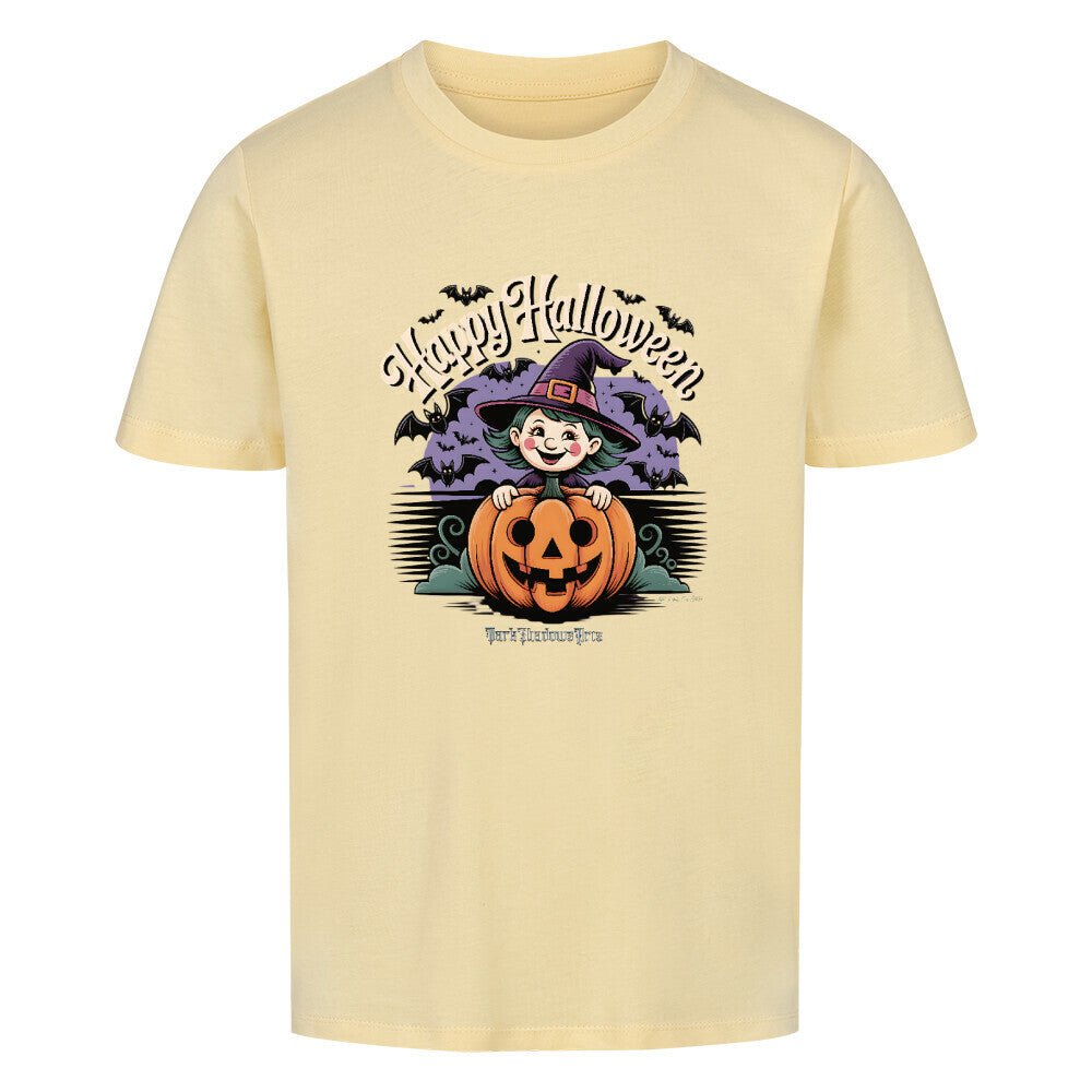 Happy Halloween Witch Pumpkin - Premium Organic Shirt Kids | T-Shirt | Dark Shadows Arts