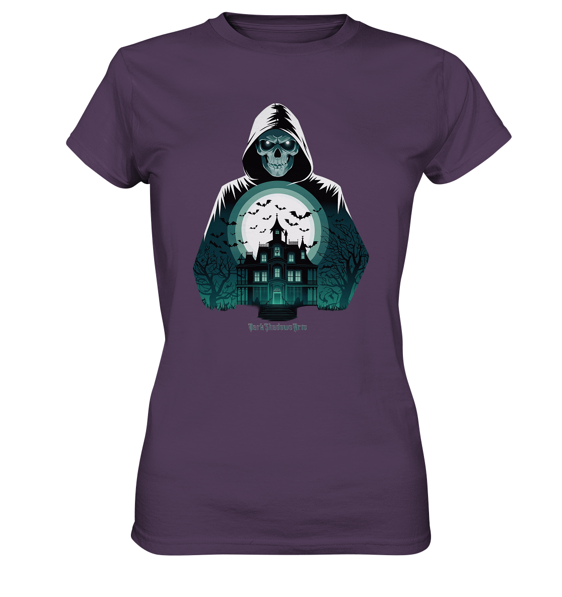 Haunting Gaze - The Enigmatic Specter - Ladies Premium Shirt | Lady - Shirts | Dark Shadows Arts