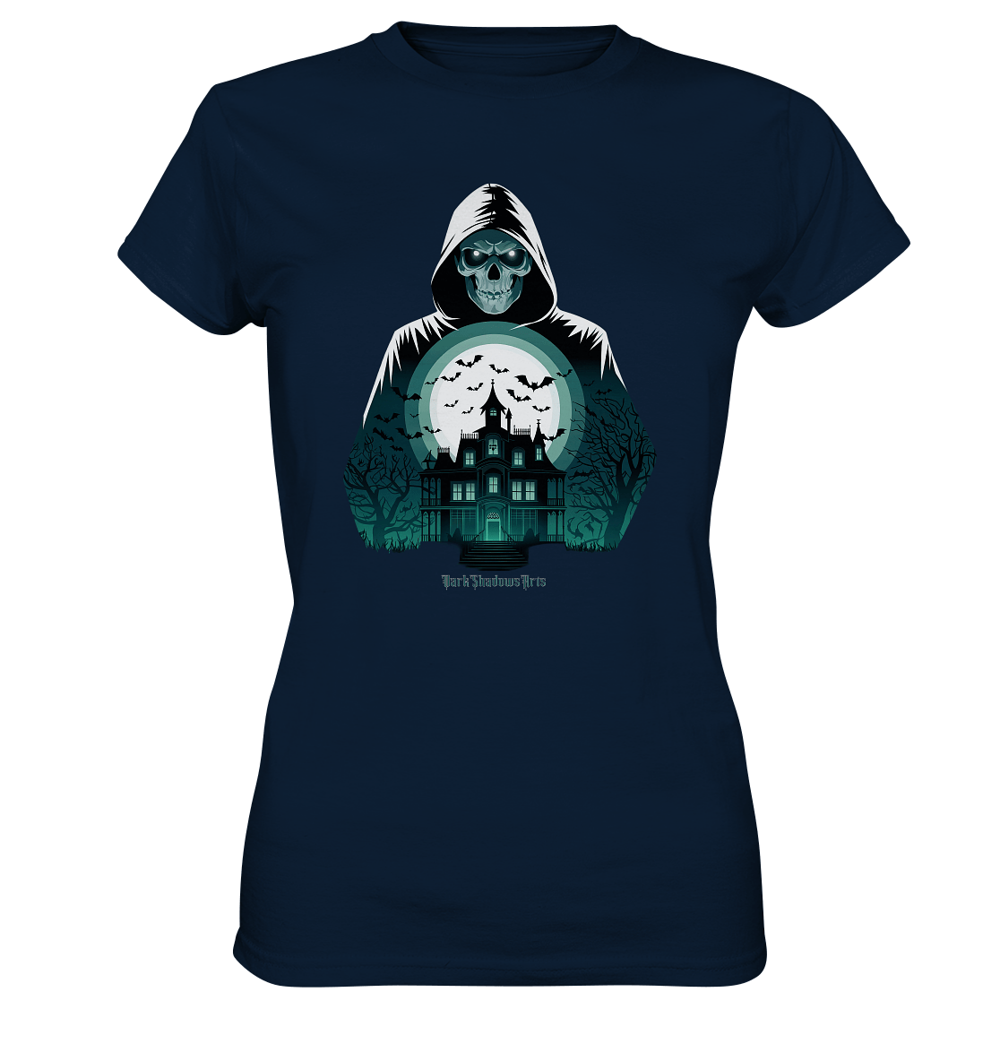 Haunting Gaze - The Enigmatic Specter - Ladies Premium Shirt | Lady - Shirts | Dark Shadows Arts