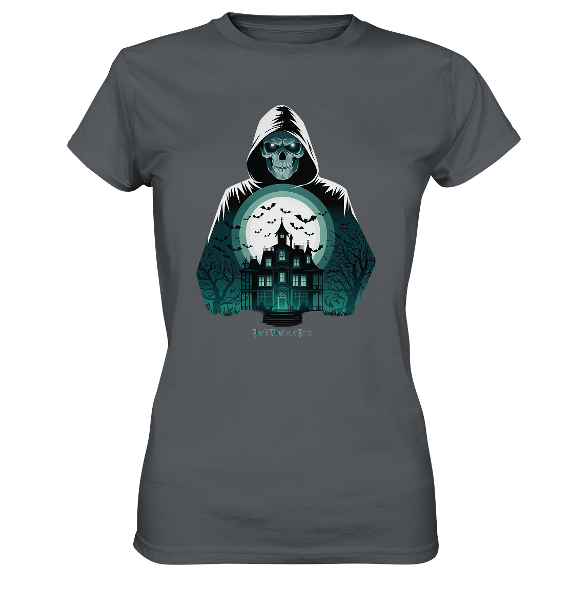 Haunting Gaze - The Enigmatic Specter - Ladies Premium Shirt | Lady - Shirts | Dark Shadows Arts