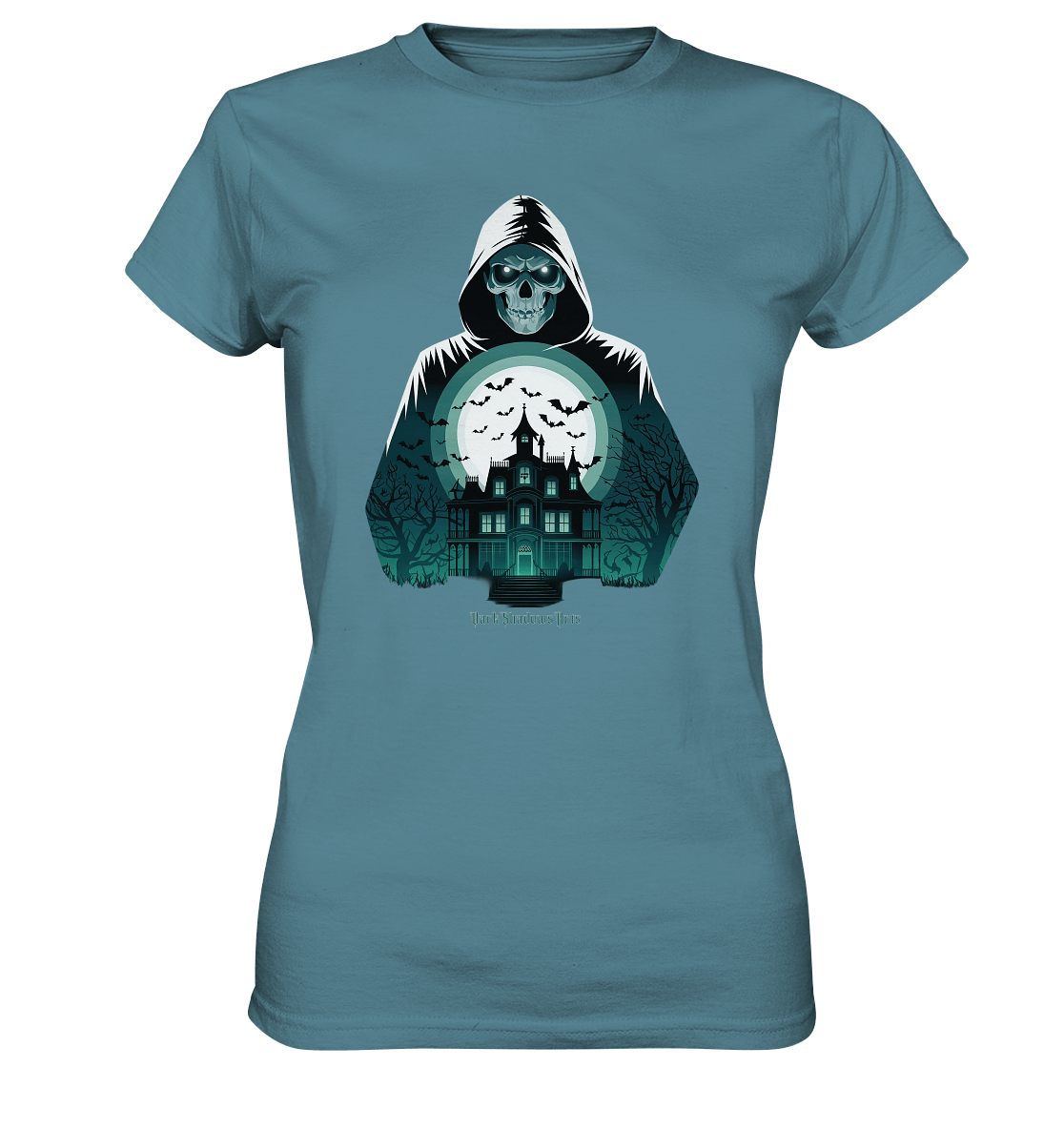 Haunting Gaze - The Enigmatic Specter - Ladies Premium Shirt | Lady - Shirts | Dark Shadows Arts